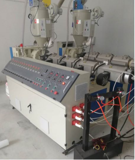 75-90mm hawa seger tikel kaping pindho tembok corrugated pipo extrusion